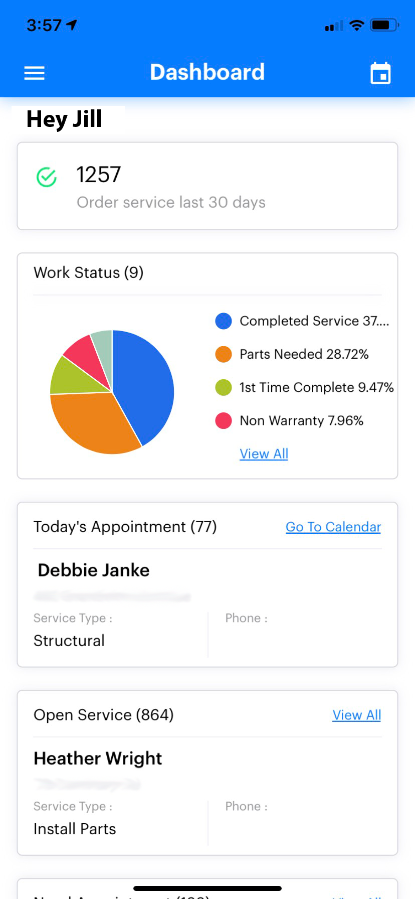 screenshot of Service Hub CRM